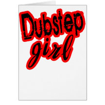 Mädchen Dubstep Grußkarte