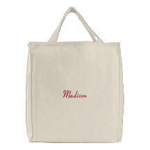 Mädchen gestickte NamensLeinwand-Taschen-Tasche