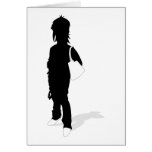 Mädchen in der Silhouette-Karte
