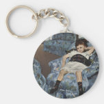 Mädchen in einem blauen Stuhl, Mary Cassatt Schlüsselband