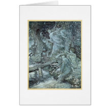 Mädchen in einem Wald Karte