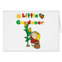Mädchen-kleine Gärtner-T-Shirts und Geschenke Karte