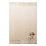 Mädchen mit Baby duckt Briefpapier Individuelles Druckpapier