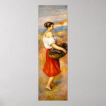 Mädchen mit einem Korb (Renoir) Posterdrucke