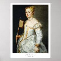 Mädchen mit Ölporträt Flagge Peter Paul Rubens Plakate