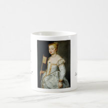 Mädchen mit Ölporträt Flagge Peter Paul Rubens Kaffeetasse