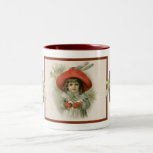 Mädchen mit Schneebällen Kaffee Tasse
