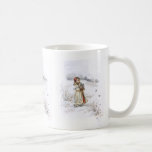 Mädchen mit Stechpalme Tee Tassen