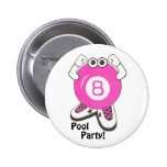 Mädchen-Pool Partier Button