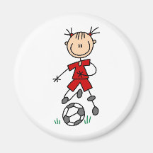 Mädchen-rote Fußball-Uniform Magnete