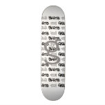 Mädchen-Skate auch! - Weißes Skateboard - (Schwarz Personalisiertes Skateboarddeck