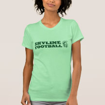 Mädchen-Skyline-spartanisches Fußball-T-Shirt