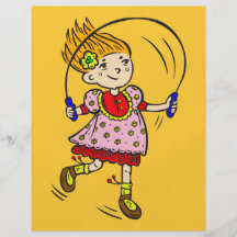 Mädchen-springendes Seil Personalisierte Flyer