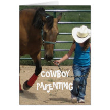 Mädchen u. Führung - CowboyParenting Grußkarten