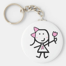 Mädchen u. rosa Band Schlüsselbänder