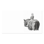 Mädchen-zu Pferd Visitenkarte-Bleistift-Kunst