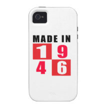 Made In 1946 Birthday Designs Case-Mate iPhone 4 Cases