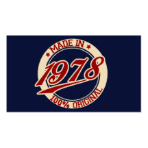 Made In 1978 Business Card Templates