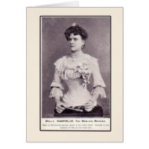 Mademoiselle Gabrielle die Hälfte-Frau, auf Karten