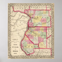 Madison, St. Clair, Monroe-Landkreise Poster