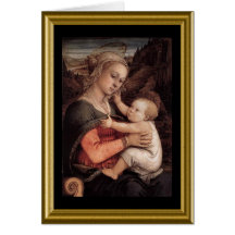 Madonna u. Kinderweihnachtskarte