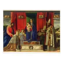 Madonna und Kind (Barbarigo Altarpiece) 1488 Postkarte