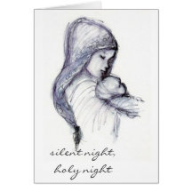Madonna und Kind, stille Nacht, heilige Nacht Karten
