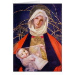 Madonna und Kinderweihnachtsgruß Grußkarten