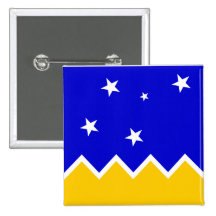Magallanes, Chile, die Antarktis-Flagge Button