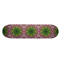 Magentaroter Blumen-KreiseMandala Personalisierte Decks