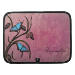 Magentarotes Schmetterlings-Paar-Rickshaw-Folio Mappen