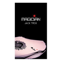 Magische Magier-Karten-Poker-Trick-Unterhaltung Visitenkartenvorlagen