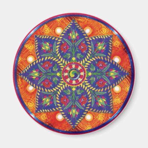 Magische Mandala - Magnet Kühlschrankmagnet