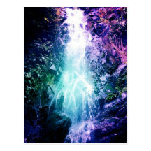 Magische Wasserfall-Postkarte