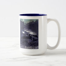 Magischer Dampf-Motor-viktorianischer Zug Tee Tasse
