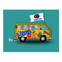 Magischer Hippie Van Postkarten