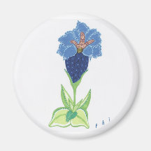 magnet Blume handwerkliche Malerei Kühlschrankmagnet