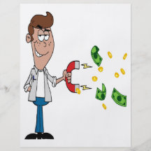 Magnet-Cartoon des lustigen Geldes Bedruckte Flyer