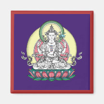 MAGNET Chenrezig - Buddha des Mitleids Kühlschrankmagnet