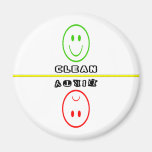 Magnet smiley/Frowny stellen die sauberen/schmutzi Magnets