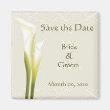 Magneten der Calla-Lilie Save the Date