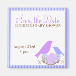 Magneten der Vogel-Nest-Baby-Dusche Save the Date