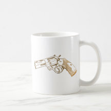 Magnumskizze der Colt-Pythonschlange 357 Tee Tassen