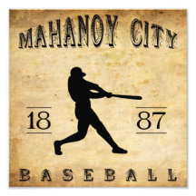 Mahanoy Stadt-Pennsylvania-Baseball 1887 Photo Drucke
