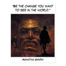 Mahatma Gandhi Postkarte