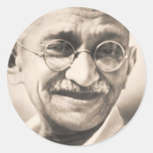 Mahatma Gandhi Runde Sticker
