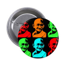 Mahatma- Gandhicollage Anstecknadelbutton