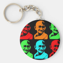 Mahatma- Gandhicollage Schlüsselbänder