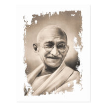 Mahatma- Gandhigeschenk Postkarte