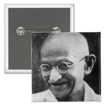 Mahatma- Gandhiporträt-Fotografie Anstecknadelbuttons